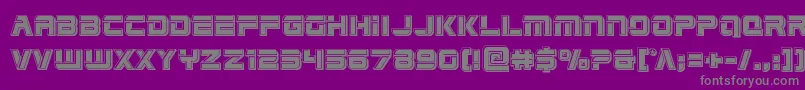 Шрифт Edgeracebevel – серые шрифты на фиолетовом фоне