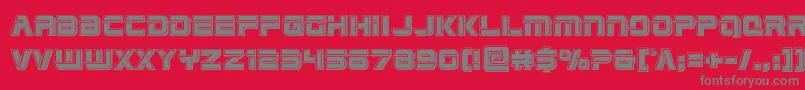 Edgeracebevel Font – Gray Fonts on Red Background