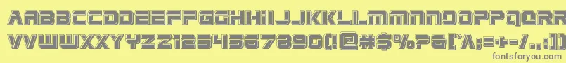 Edgeracebevel Font – Gray Fonts on Yellow Background