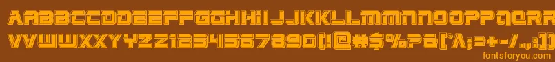 Edgeracebevel Font – Orange Fonts on Brown Background