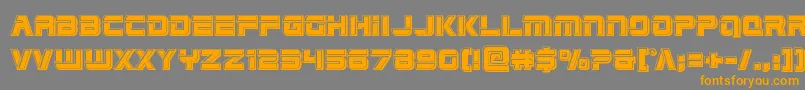 Edgeracebevel Font – Orange Fonts on Gray Background