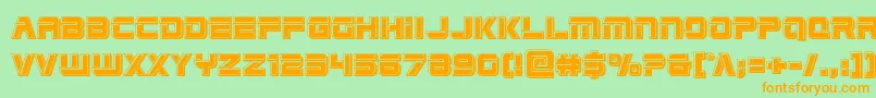 Edgeracebevel Font – Orange Fonts on Green Background