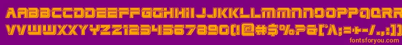 Edgeracebevel Font – Orange Fonts on Purple Background