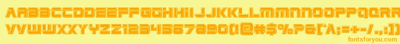Edgeracebevel Font – Orange Fonts on Yellow Background
