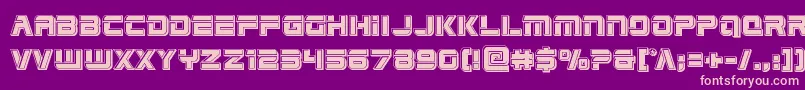 Edgeracebevel Font – Pink Fonts on Purple Background