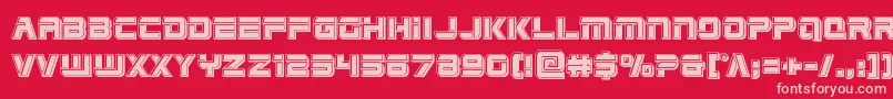 Edgeracebevel Font – Pink Fonts on Red Background