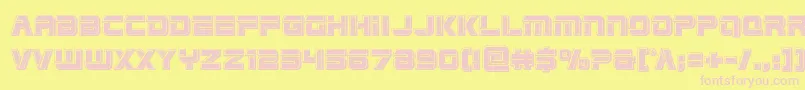 Edgeracebevel Font – Pink Fonts on Yellow Background