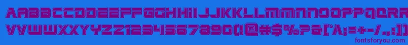 Edgeracebevel Font – Purple Fonts on Blue Background