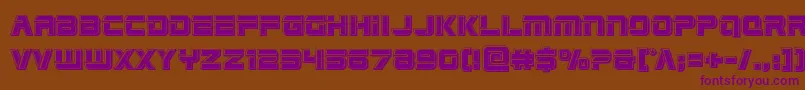 Edgeracebevel Font – Purple Fonts on Brown Background