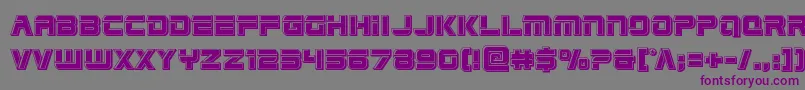 Edgeracebevel Font – Purple Fonts on Gray Background