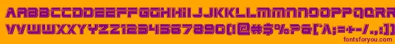Edgeracebevel Font – Purple Fonts on Orange Background