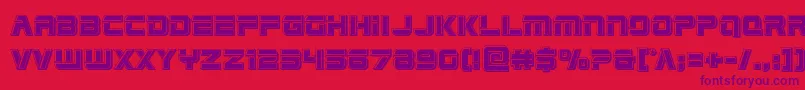 Edgeracebevel Font – Purple Fonts on Red Background