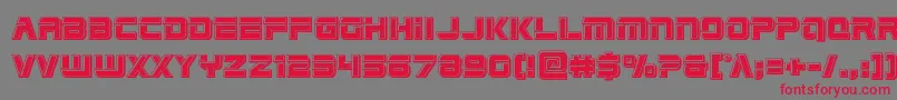 Edgeracebevel Font – Red Fonts on Gray Background
