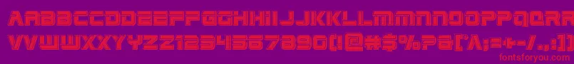 Edgeracebevel Font – Red Fonts on Purple Background