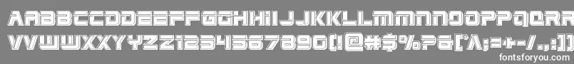 Edgeracebevel Font – White Fonts on Gray Background