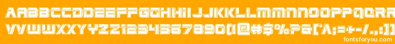 Edgeracebevel Font – White Fonts on Orange Background