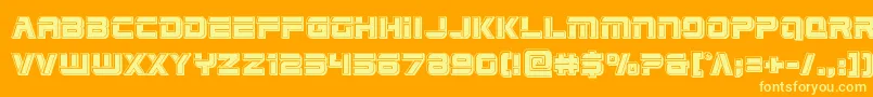 Edgeracebevel Font – Yellow Fonts on Orange Background
