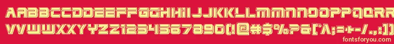 Шрифт Edgeracebevel – жёлтые шрифты на красном фоне