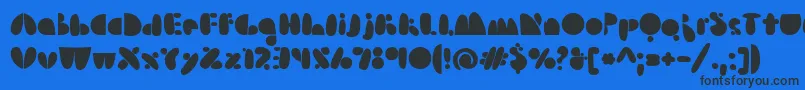 Шрифт Arsenaleblue – чёрные шрифты на синем фоне