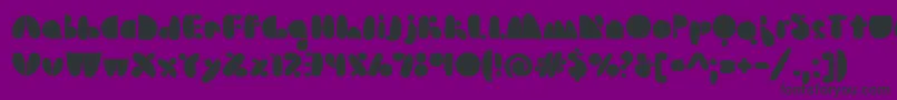 Шрифт Arsenaleblue – чёрные шрифты на фиолетовом фоне