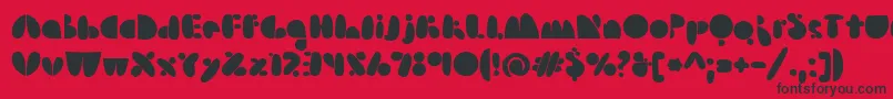 Arsenaleblue Font – Black Fonts on Red Background