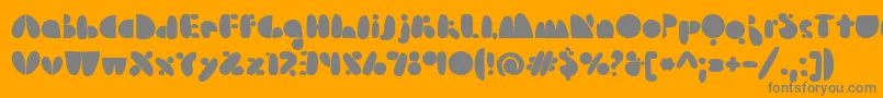 Arsenaleblue Font – Gray Fonts on Orange Background