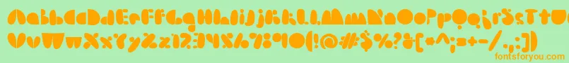 Arsenaleblue Font – Orange Fonts on Green Background