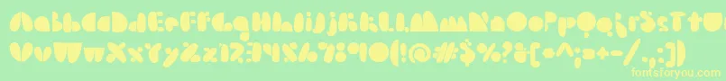 Arsenaleblue Font – Yellow Fonts on Green Background