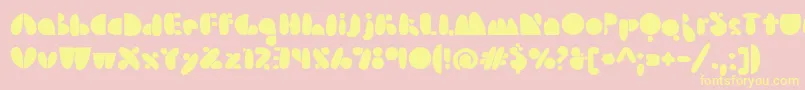 Arsenaleblue Font – Yellow Fonts on Pink Background