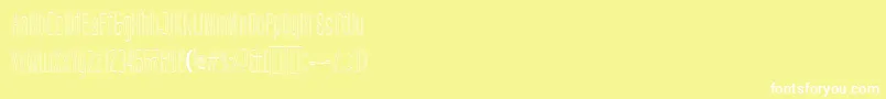 DefattedMilkOutline Font – White Fonts on Yellow Background