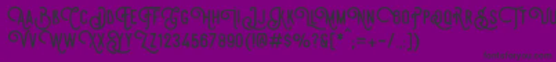 Шрифт SteelworksVintageDemo – чёрные шрифты на фиолетовом фоне