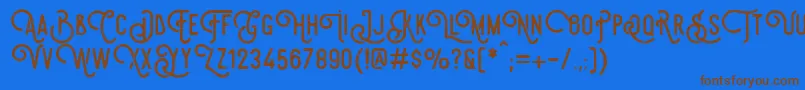 SteelworksVintageDemo Font – Brown Fonts on Blue Background