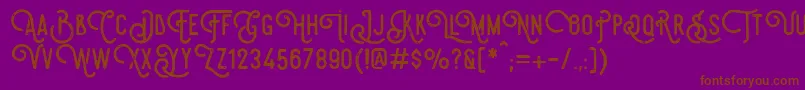 SteelworksVintageDemo Font – Brown Fonts on Purple Background
