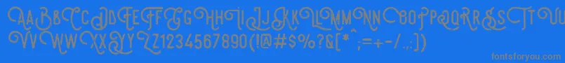 SteelworksVintageDemo-Schriftart – Graue Schriften auf blauem Hintergrund