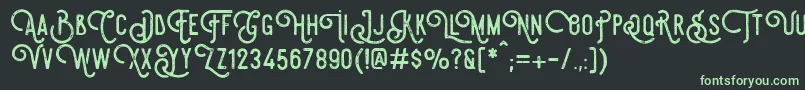 Шрифт SteelworksVintageDemo – зелёные шрифты на чёрном фоне