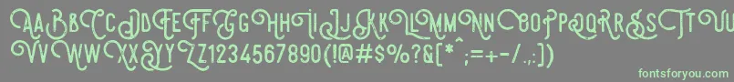 SteelworksVintageDemo Font – Green Fonts on Gray Background