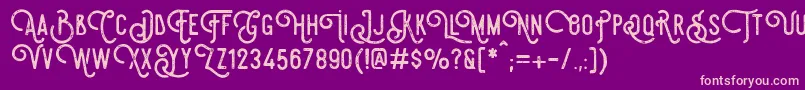 SteelworksVintageDemo Font – Pink Fonts on Purple Background