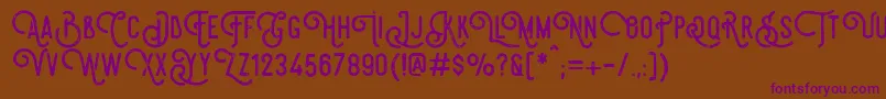 SteelworksVintageDemo Font – Purple Fonts on Brown Background