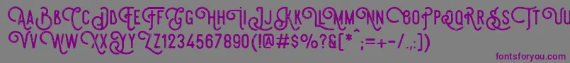 SteelworksVintageDemo Font – Purple Fonts on Gray Background