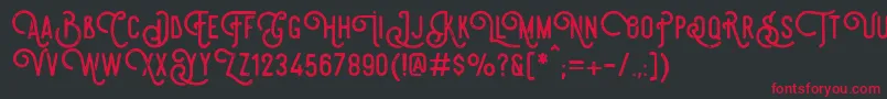 SteelworksVintageDemo Font – Red Fonts on Black Background