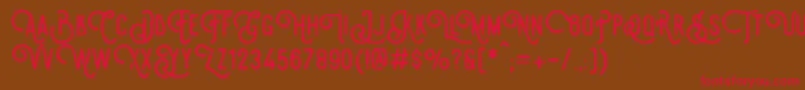 SteelworksVintageDemo Font – Red Fonts on Brown Background