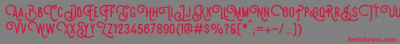 SteelworksVintageDemo Font – Red Fonts on Gray Background