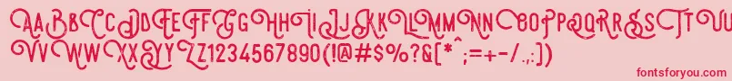 SteelworksVintageDemo Font – Red Fonts on Pink Background