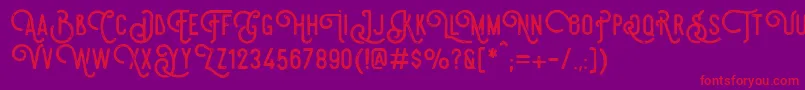 SteelworksVintageDemo-Schriftart – Rote Schriften auf violettem Hintergrund
