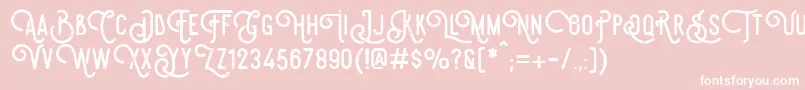 SteelworksVintageDemo Font – White Fonts on Pink Background