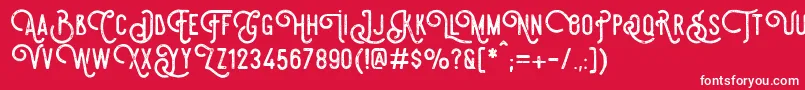 SteelworksVintageDemo Font – White Fonts on Red Background