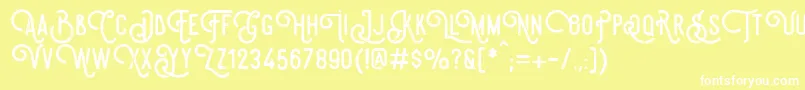 SteelworksVintageDemo Font – White Fonts on Yellow Background