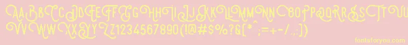 SteelworksVintageDemo Font – Yellow Fonts on Pink Background