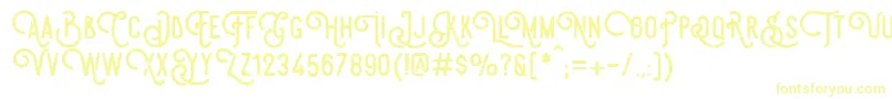 SteelworksVintageDemo Font – Yellow Fonts on White Background