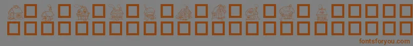Czcionka DestinysLittleHouses – brązowe czcionki na szarym tle